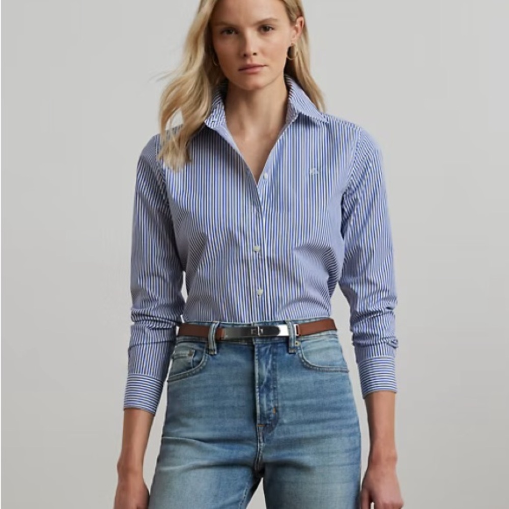Lauren Ralph Lauren Striped Easy Care Cotton Shirt